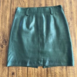 Lanna vintage leather skirt